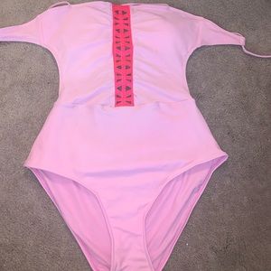 American Eagle pink one piece bathing suit